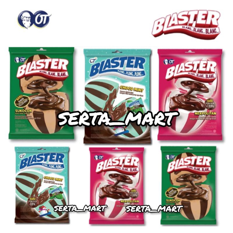 

Permen Blaster Neopolitan / Sukocok / Chocomint 125gr - Blaster Permen Belang Rasa Mint