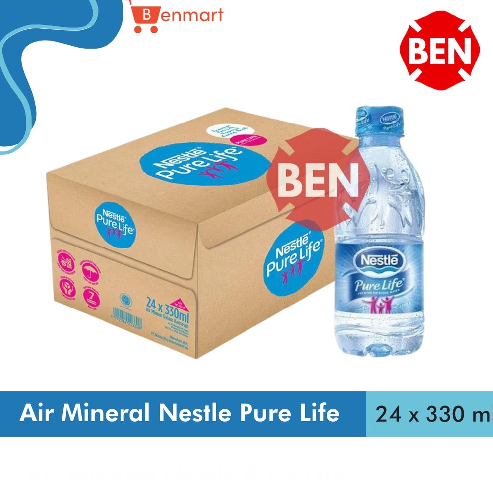 

✦BEST SELLER✦ Air Mineral Nestle Pure Life 330ml 330 ml Minum Sedang Mini Murah Dus