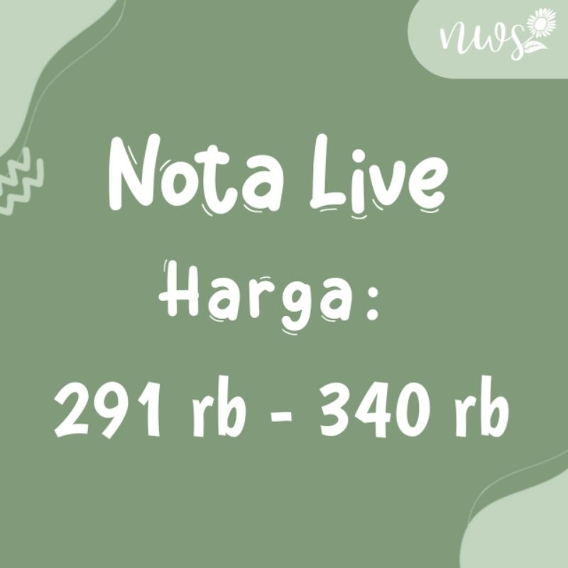 Nota Live Harga 291rb sampai 340rb