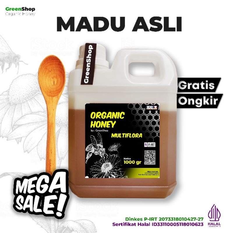 

Star 12.12 Madu Asli Multiflora Super 1kg Raw Honey Madu Murni - 100% Organic !!!