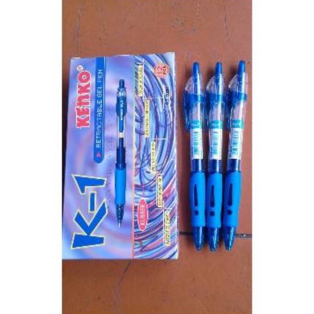

12.12 STOK READY Pulpen gel kenko K1 / retractable gel pen K-1 (lusin) 