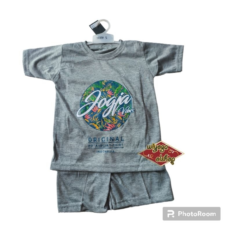 setelan kaos anak laki laki perempuan khas jogja  usia 3 tahun -12 tahun / setelan anak laki laki pe