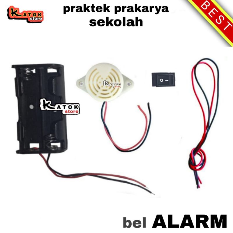 PAKET BEL ALARM Sederhana Rangkaian Listrik Untuk Praktek Sekolah SD