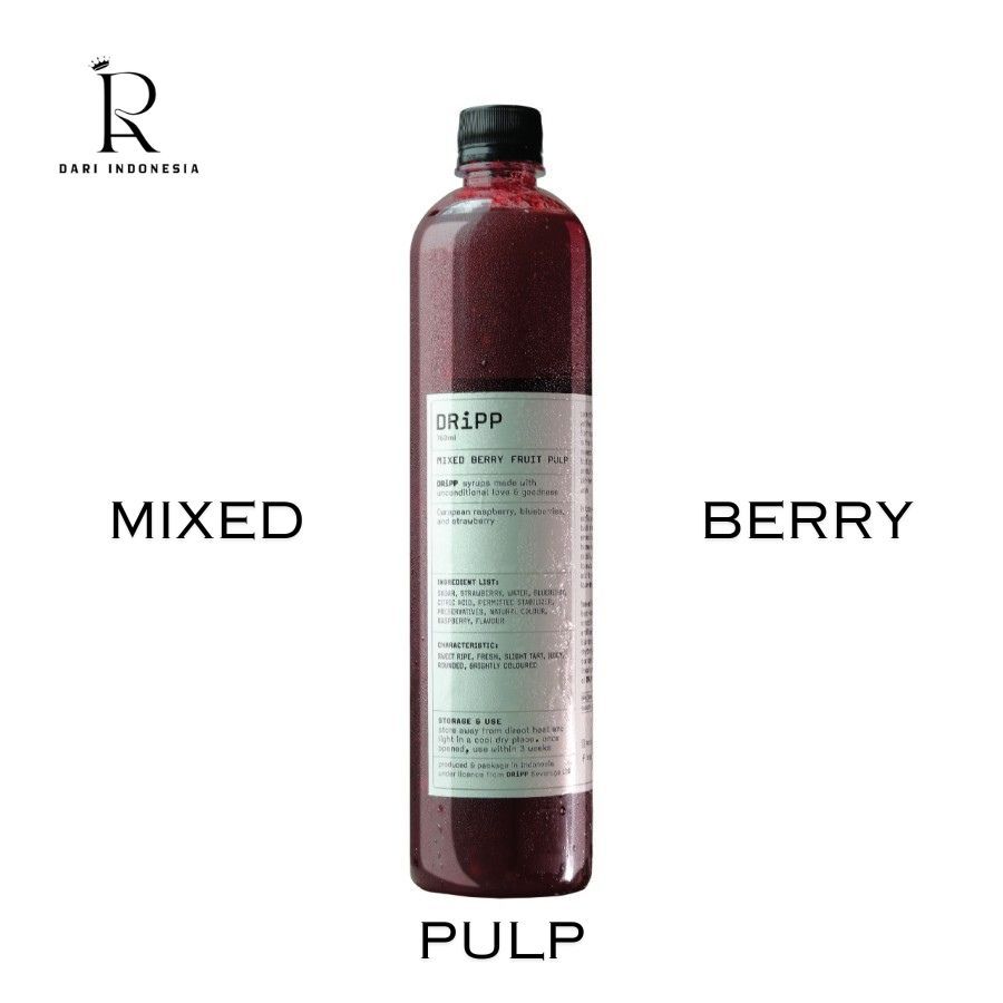 

DRIPP - Minuman Sirup Mixed Berry Fruit Pulp 760 ml