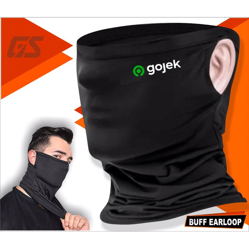 MASKER MOTOR PRIA HITAM BUFF MASKER EKSPEDSI MASKER MULTIFUNGSI / MASKER BUFF ANTI DEBU