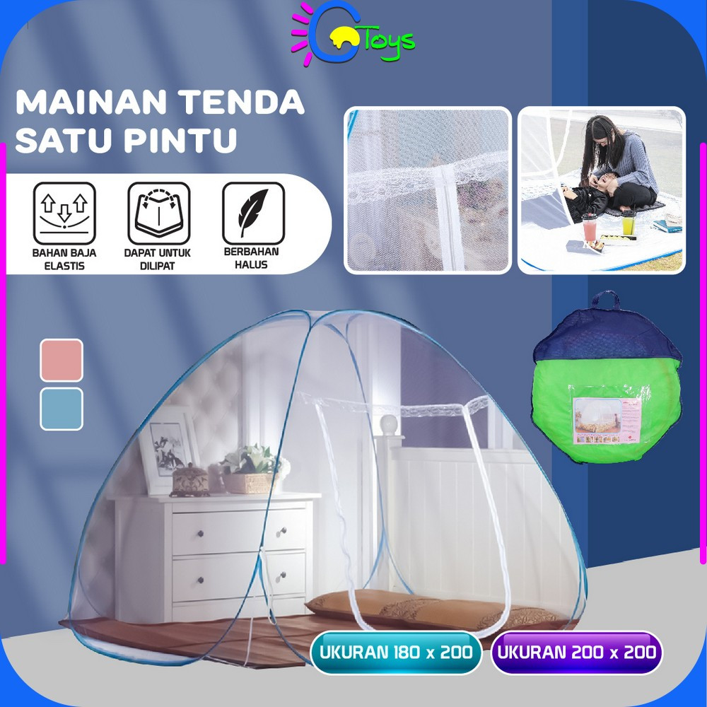 CR-M345 Mainan Tenda Anti Nyamuk Kelambu Tidur Lipat Bayi UK 180x200 / Kelambu Lipat Anti Nyamuk Ana