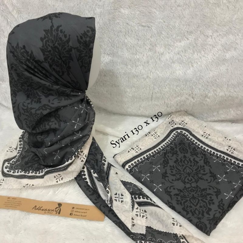 Hijab Voal Premium Syar'i/Hijab Segi Empat Motif/Hijab Voal