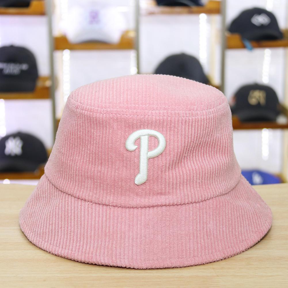 Topi Bucket Philladelphia Phillies Mlb Korea Corduroy Pink Bordir Premium IMPORT