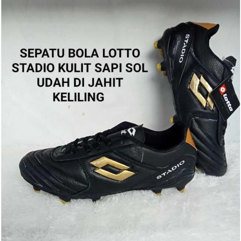 Original Sepatu bola kulit LOTTO STADIO sol udah di jahit 