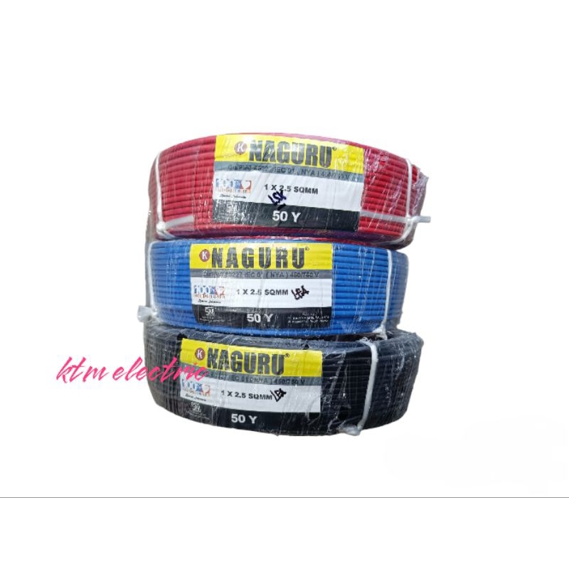 Kabel NYA 1x2,5 Naguru Panjang 50 Yard NAGURU/LOTUSKU