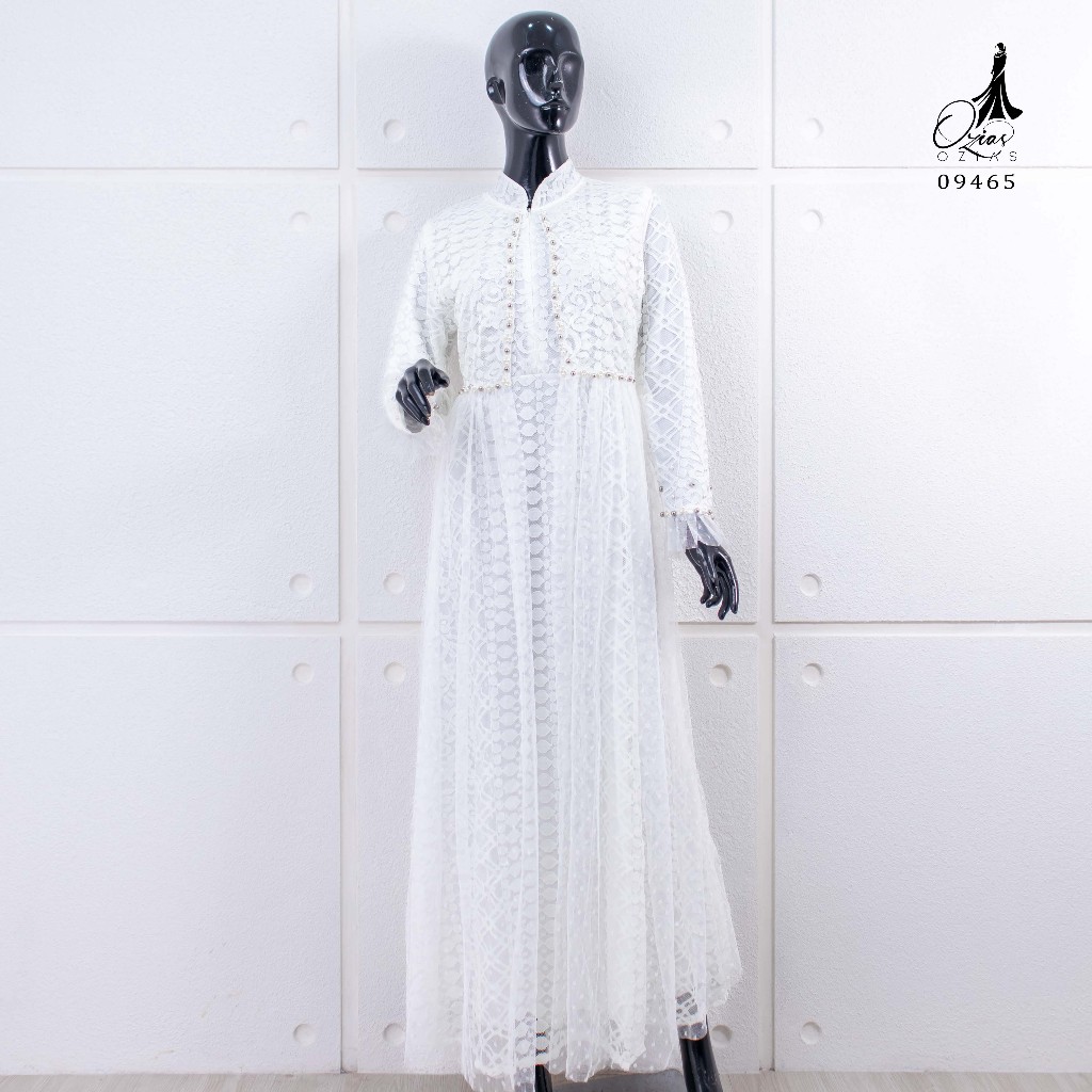 Ozias - Gamis Brokat Fimela 09465 Ld 105 120-putih