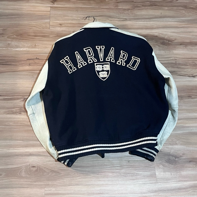 Vintage Varsity Harvard Leather Jacket Rare