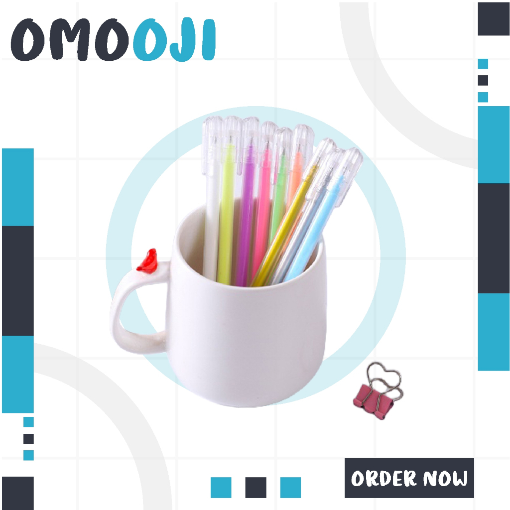 

Omooji - Color Gel pen with Premium Colors / Pulpen Gel dengan warna premium 17 warna 0.5 mm S097