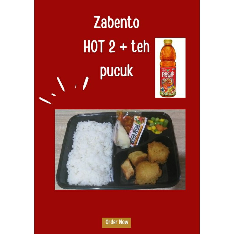 

paket Zabento 1/2/3/4 hot + sambal dan teh pucuk