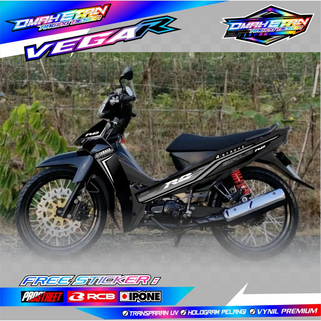 STRIPING VARIASI YAMAHA VEGA R NEW / STICKER LIST VARIASI MOTOR VEGA R NEW