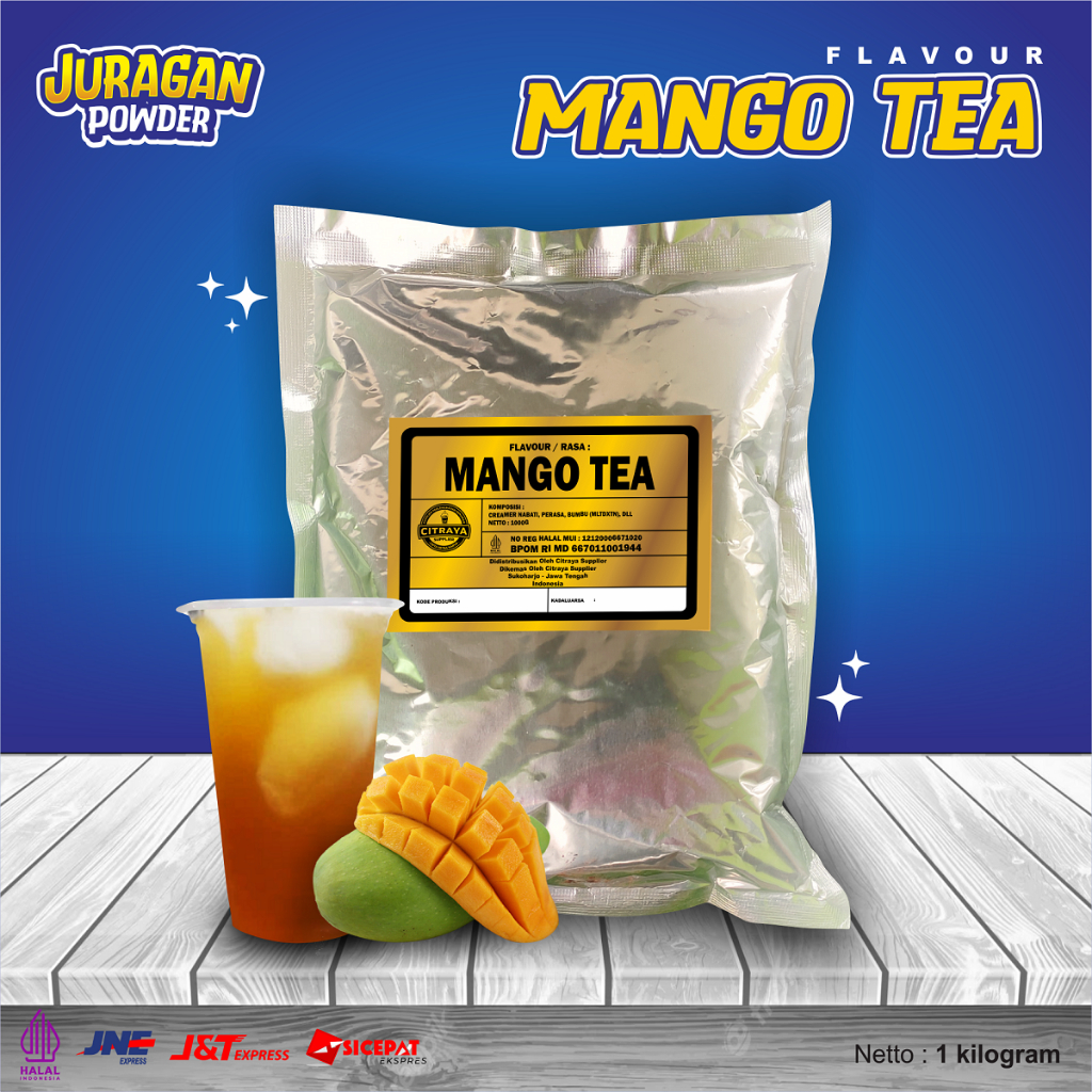 

BUBUK MINUMAN RASA TEH MANGGA MANGO TEA / SERBUK MINUMAN RASA TEH MANGGA MANGO TEA / BUBUK INSTAN MANGO TEA / SERBUK INSTAN MANGO TEA / BUBUK MINUMAN KEKINIAN RASA MANGO TEA / BUBUK RASA MANGO TEA