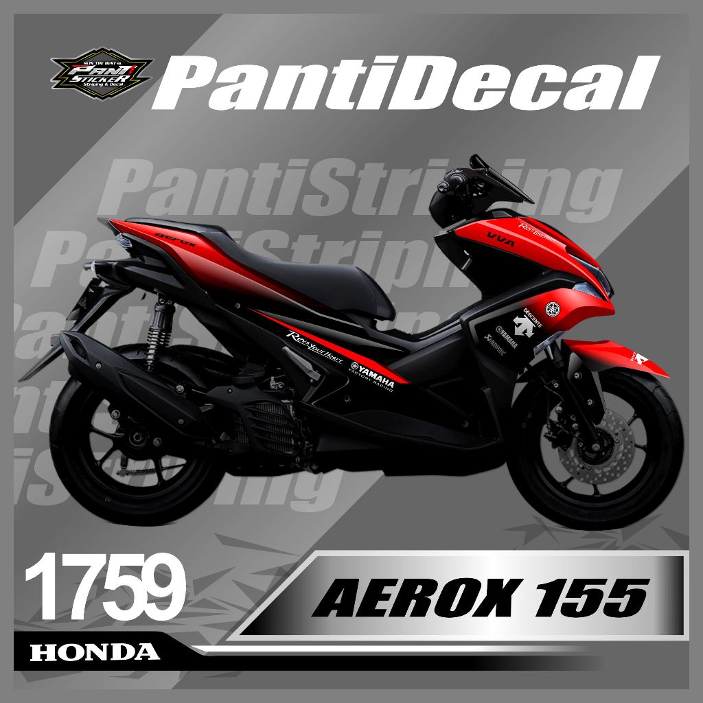 Sticker aerox 155 Old fullbody Desain gradasi black Stiker motor Aerox 155