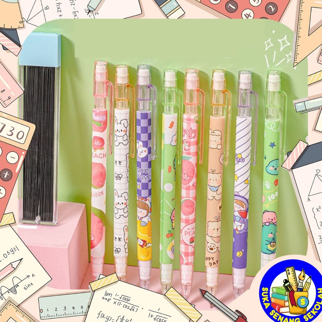 

SELUSIN Pensil Mekanik Motif Buah & Isi Pensil Mekanik S8020