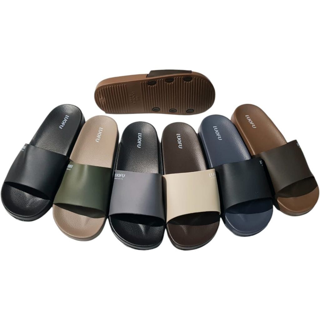 Luofu Sandal Selop Karet Import Empuk Pria E6169-KK6W (AX3)
