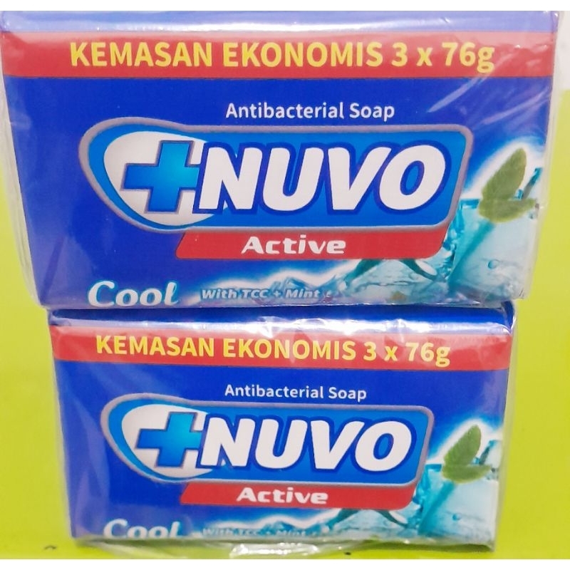 SABUN NUVO FAMILY ACTIVE COOL 76GR ( 1PACK ISI 3PCS )