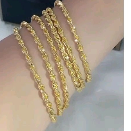 Grosir88-Gelang Keroncong 24kgold lapis Emas Anti Karat-Zayna
