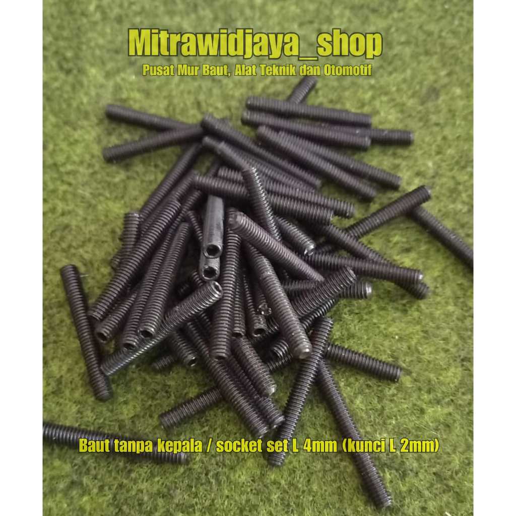 baut socket set L screw 4mm M4 m4x8,10,12,15, 20, 30 kunci L 2mm setara baut kunci 7an baut tanpa ke