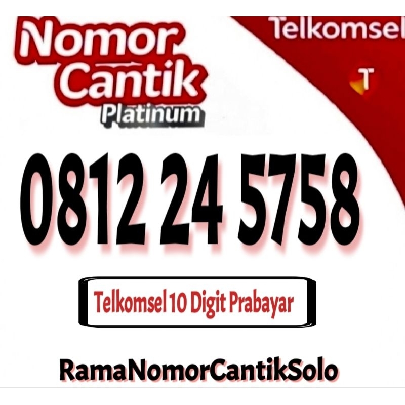 NOMOR CANTIK SIMPATI 10 DIGIT 5758