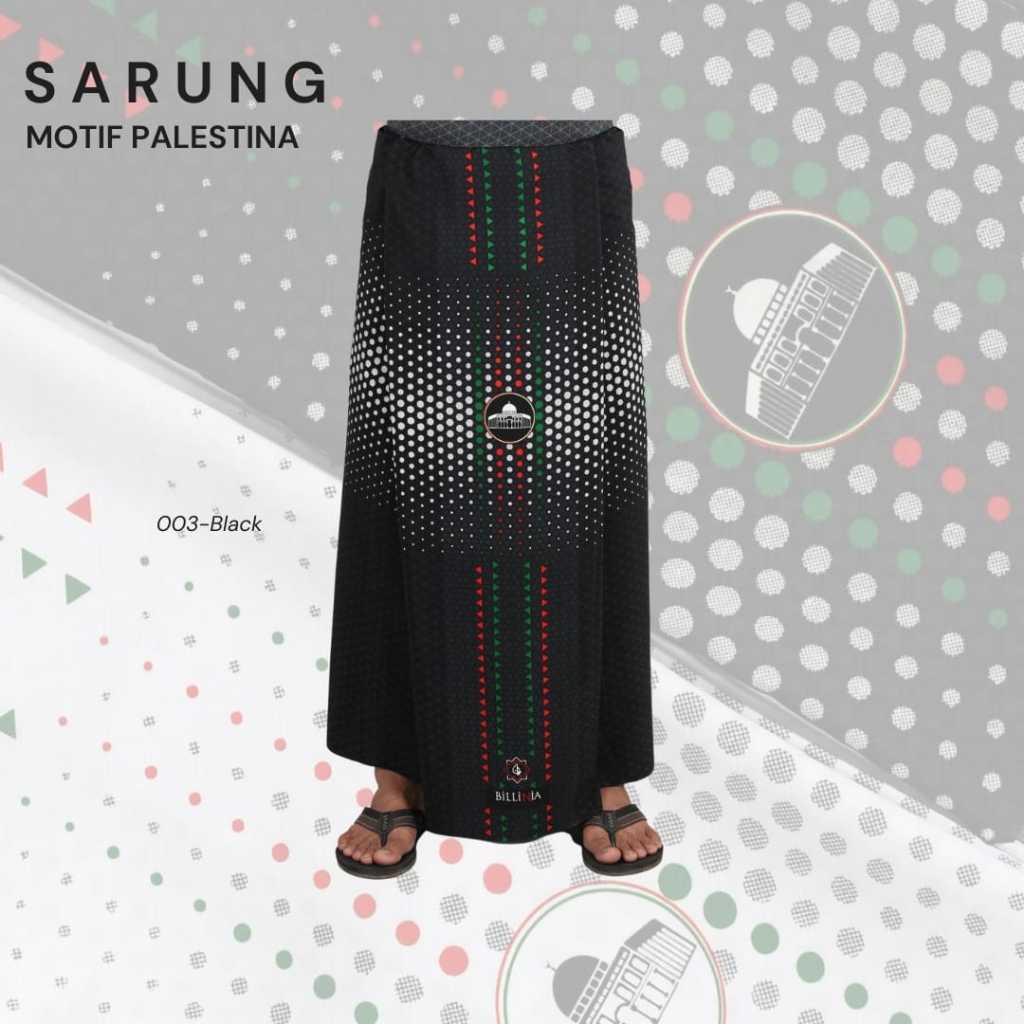 Sarung Palestine Style Motif Palestine Terbaru Motif 003 HITAM