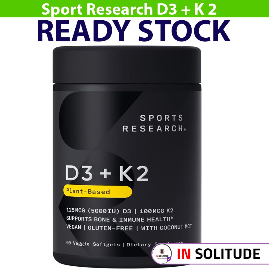 Sport Research Vitamin D3 + K2 with Coconut MCT Oil 125 mcg - 60