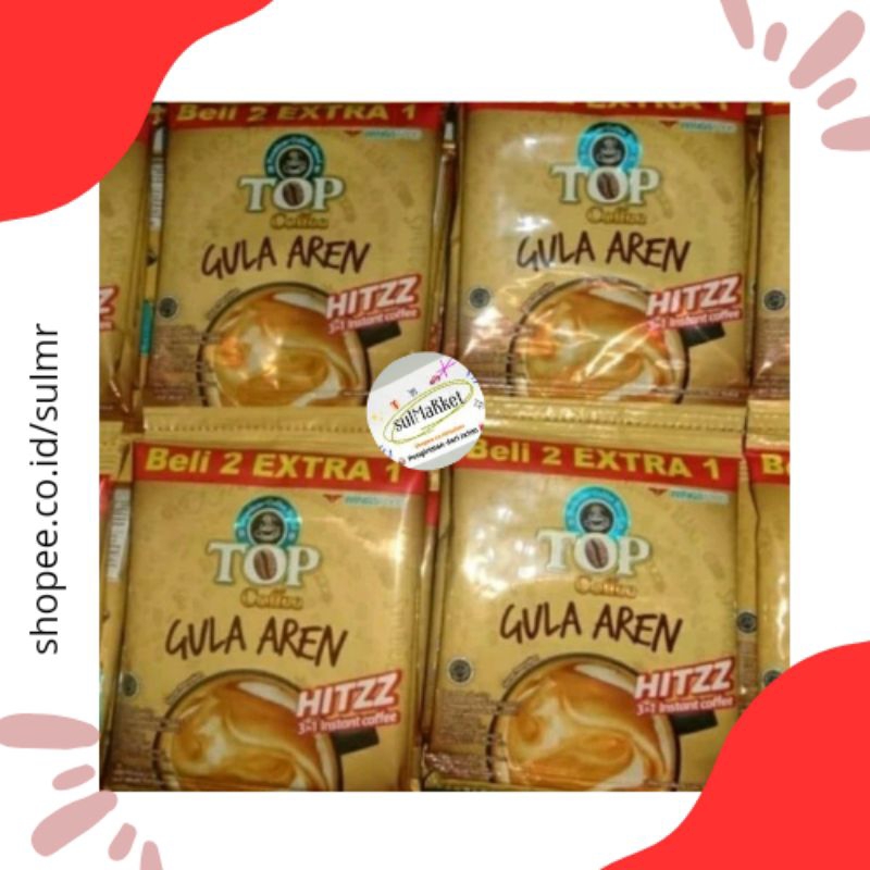 

TOP COFFEE GULA AREN HITZZ kemasan renteng @22g