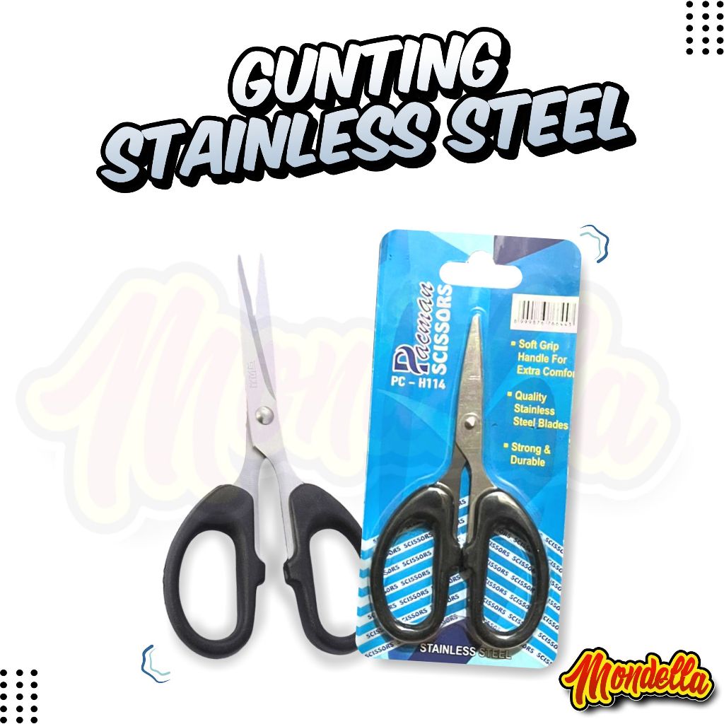 

Gunting Stainless Steel 12cm Gunting Serbaguna Guntng Kertas Kain Plastik Gunting Dapur Gunting Tajam Multifungsi MONDELLA