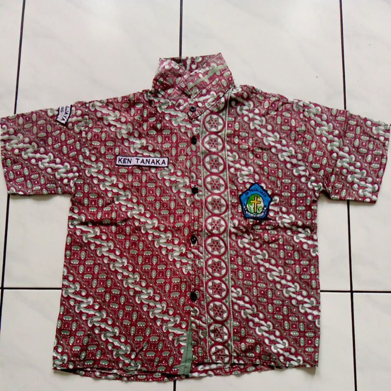 Baju batik sekolah SD Preloved