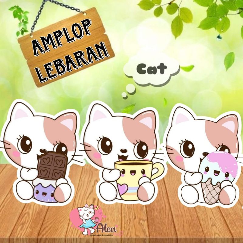 

Amplop lebaran karakter anabul lucu Angpao cat