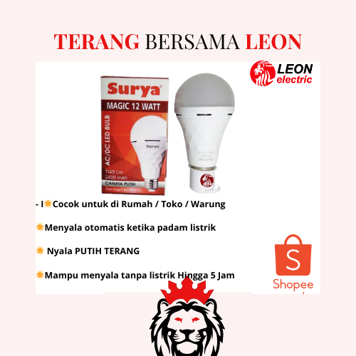 Lampu Emergency Surya Magic LED AC/DC