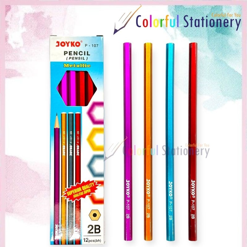 

Pensil 2B Joyko Metalic Colors P-107 (12 Pcs)