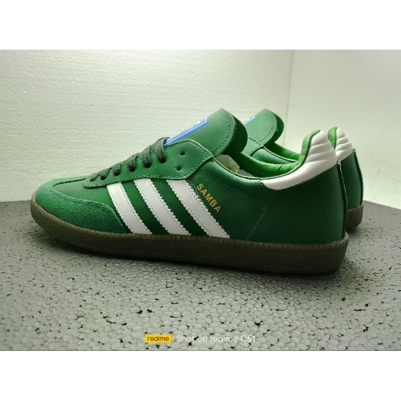 Sepatu Sneakers Adidas Samba Green Made In Cambodia