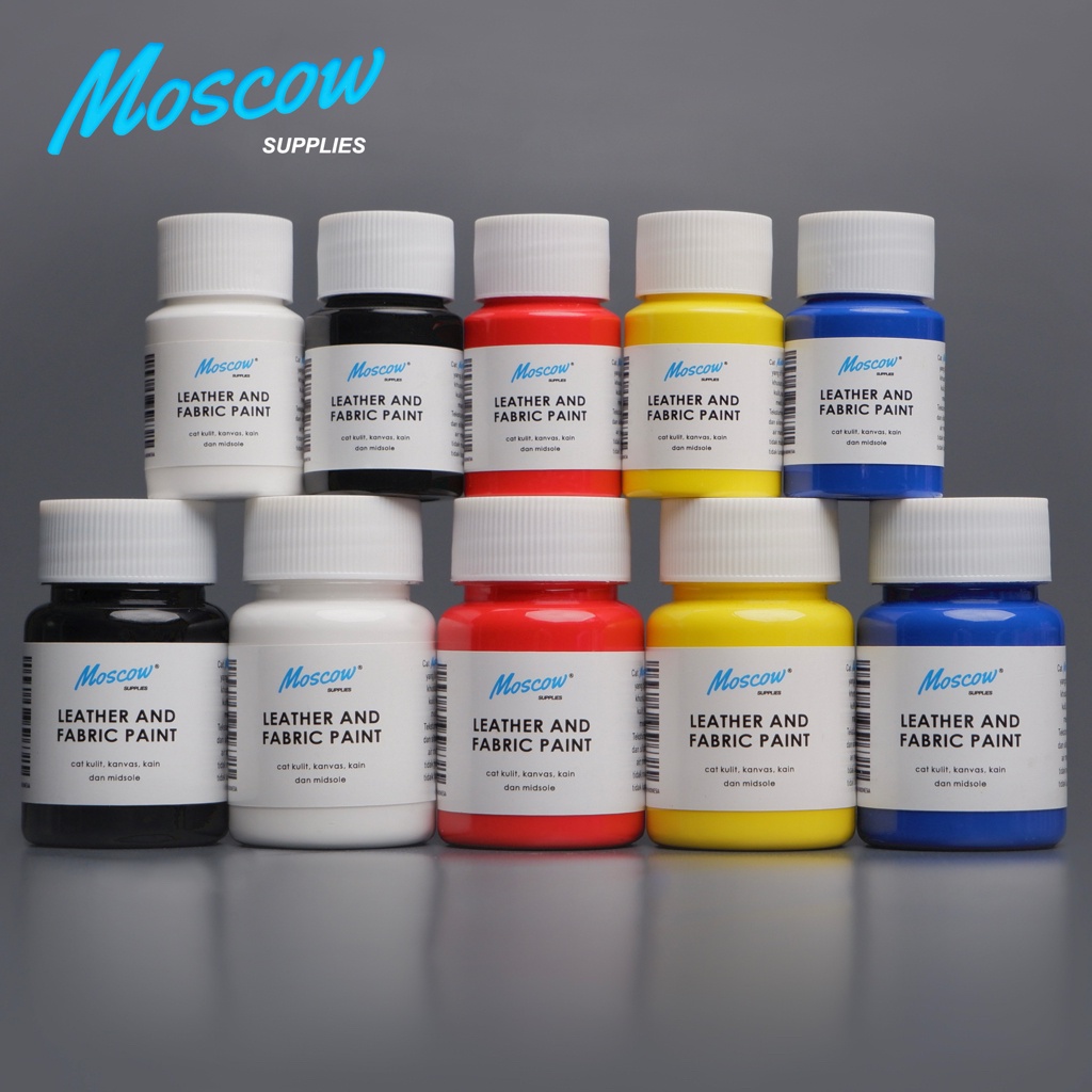 

Original Paket 5 Warna Dasar cat Moscow Leather and Fabric gas !!