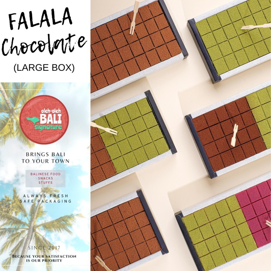 

Falala Chocolate Bali Large Box (KHUSUS GOJEK/GRAB) (Bisa Mix 2 Rasa)