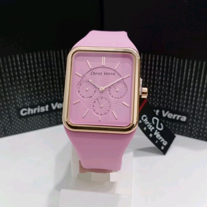 JAM TANGAN WANITA CHRIST VERRA CV 71638L-35 PNK ORIGINAL