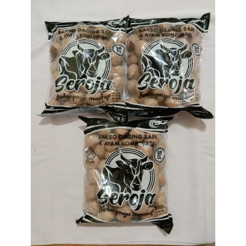 

BAKSO SEROJA SRCL HITAM ISI 50 PCS PAKET 3, bakso sapi kombinasi ayam