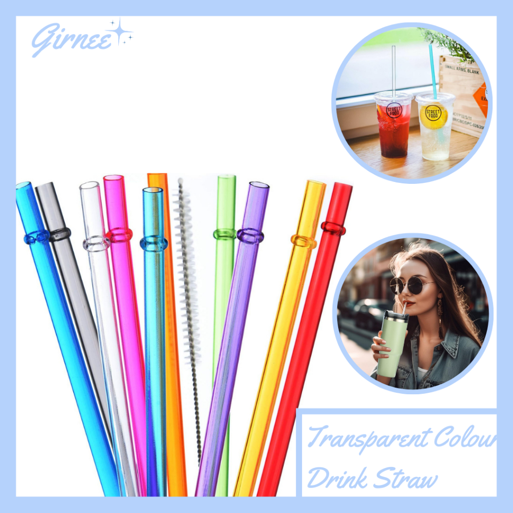 (COD CEK DULU) Termurah Sedotan Tumblr Transparan/Peralatan Minum/Alat Minum/Aksesoris Tumblr/