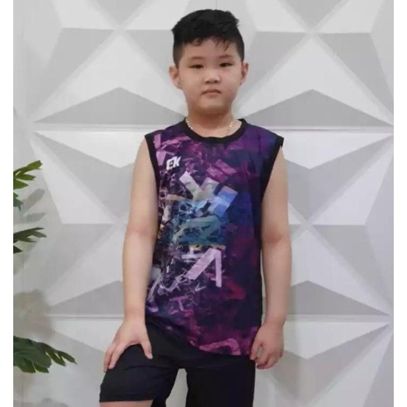 Setelan Kaos Singlet jersey olahraga anak anak / singlet printing anak / Kaos singlet printing premi