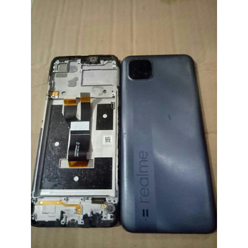 lcd tc retak lcd tompel hp Realme c11 2021 c21 c20  minus tc retak ori cabutan normal