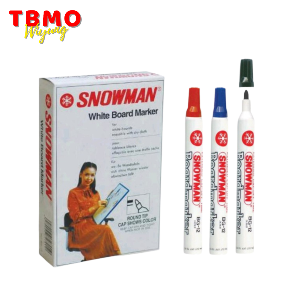 

( 1 Pcs ) TBMO Spidol Snowman Whiteboard BG-12 Per Pcs
