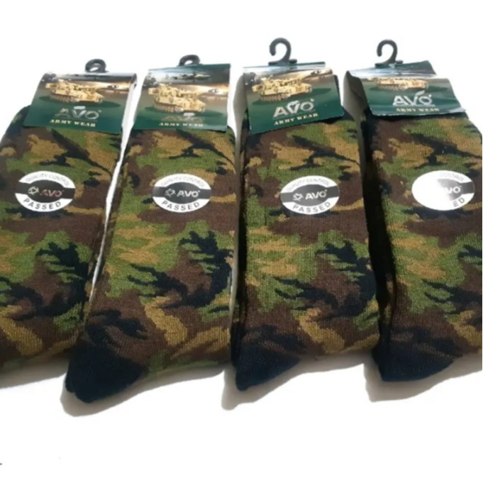 3 PASANG KAOS KAKI LORENG TNI AD ARMY TEBAL PANJANG SETINGGI BETIS BAHAN KATUN SUPER BERKUALITAS PREMIUM