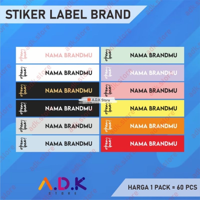

[1 PACK] STIKER LABEL BRAND MAKANAN | STIKER LABEL BRAND MINUMAN