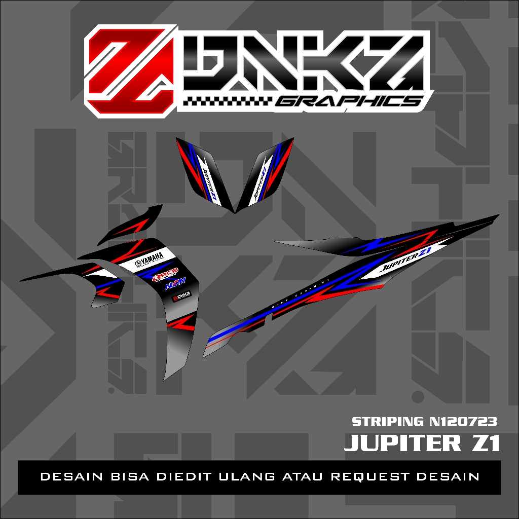 Stiker Jupiter Z1 Lagenda 115Z Jupiter RC Decal Striping Jupiter Z1 Premium Racing N120723 DNKZ