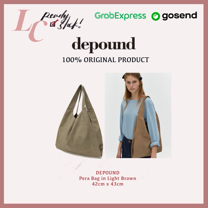 <READY STOCK> DEPOUND Korean brand— Pera Bag in Light BrownT