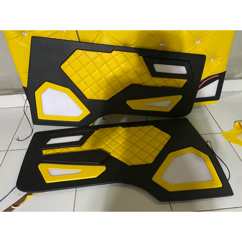 DOORTRIM PINTU MOBIL VARIASI CUSTOM L300 FULL LAMPU LED
