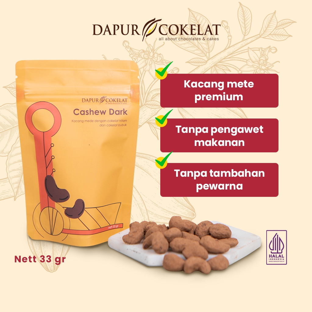 

DAPUR COKELAT - Cashew Dark | Camilan Sehat Snack Tanpa Pengawet